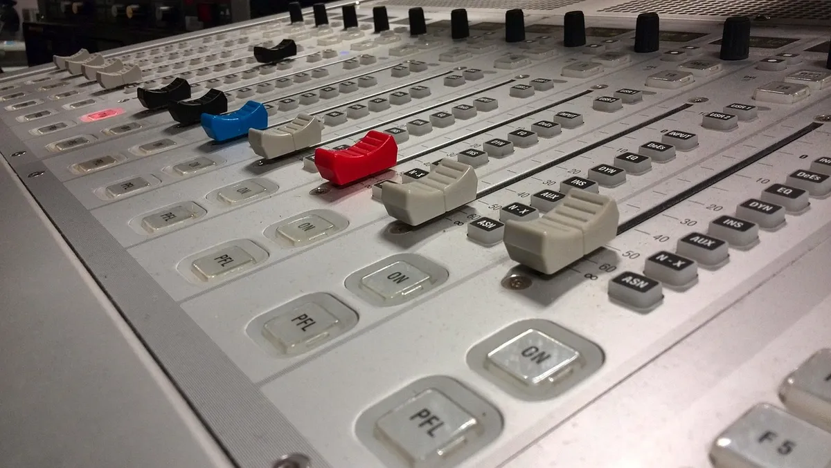 music, mixer, sound, mixing, volume, audio, equipment, recording, technology, console, entertainment, studio, control, broadcast, fader, soundboard, gray techno