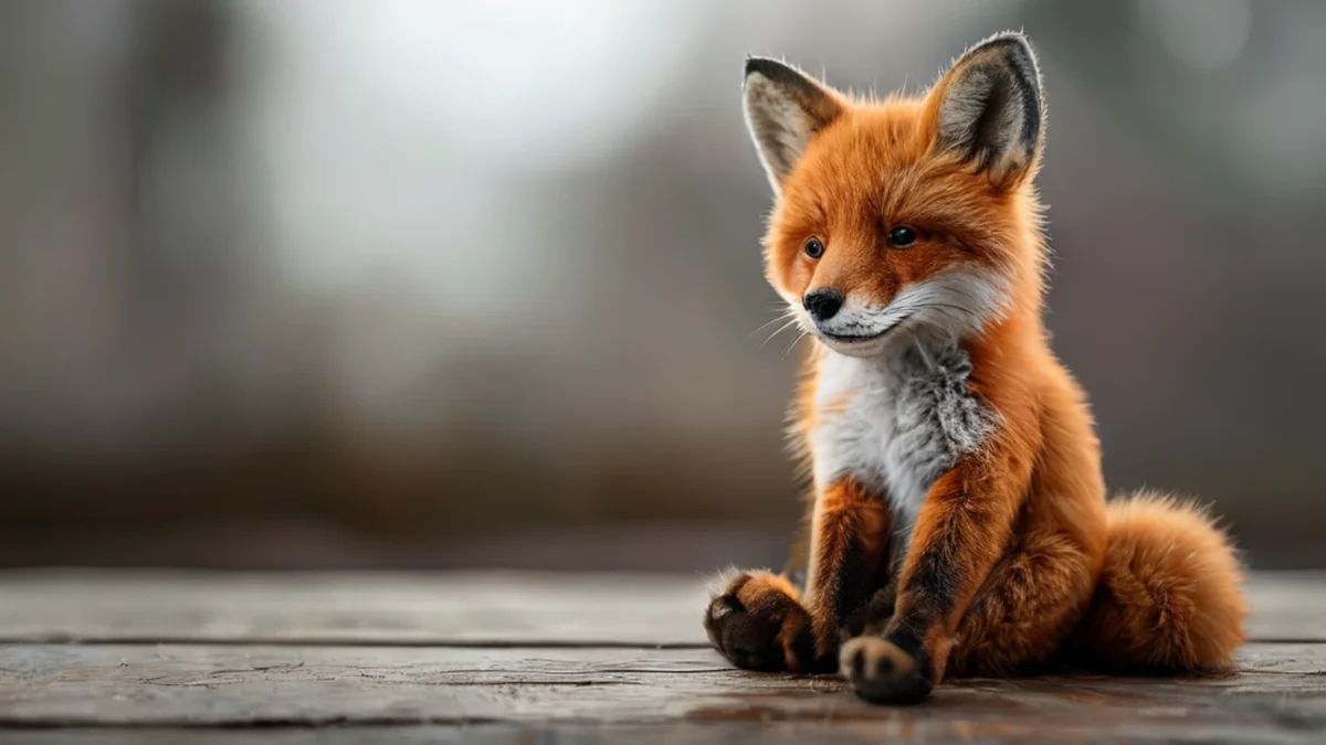 weiches Fell besitzender Plüsch-Fox.