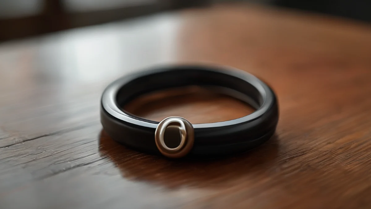 Metalen stud bevestigd aan een kraag, textuur en positie zichtbaar.